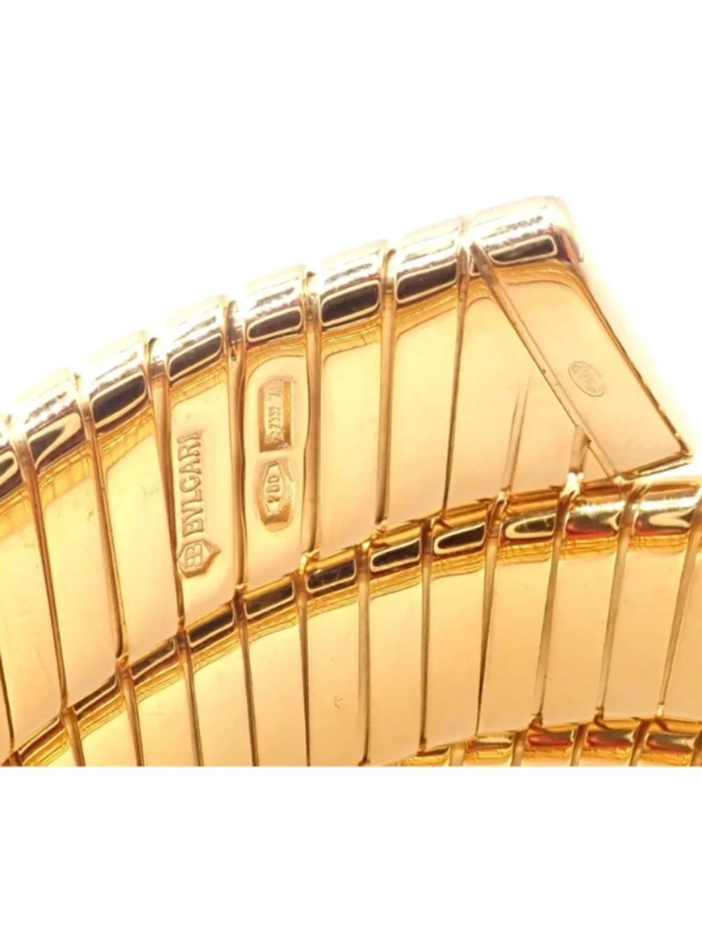 Authentic! Bulgari 18k Yellow Gold Tubogas Serpent Snake Bracelet Watch - Picture 4 of 12